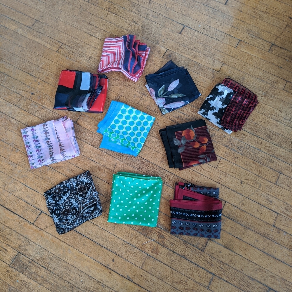 Vintage square scarf lot